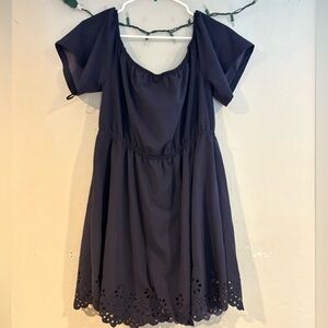 Navy Short Sleeve Dress